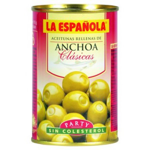 Aceitunas Española Rellena de Anchoas Party 130 Gramos